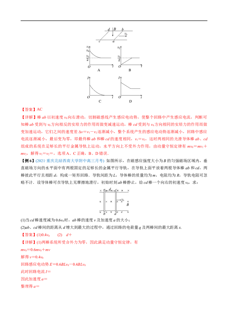 难点24动量观点在电磁感应中的应用&mdash;&mdash;全攻略备战2023年高考物理一轮重难点复习（解析版）_4.2025物理总复习_2023年新高复习资料_一轮复习