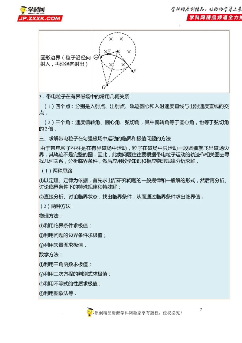 考向19带电粒子在磁场中的运动-备战2023年高考物理一轮复习考点微专题（全国通用）（原卷版）_4.2025物理总复习_赠品通用版（老高考）复习资料_一轮复习
