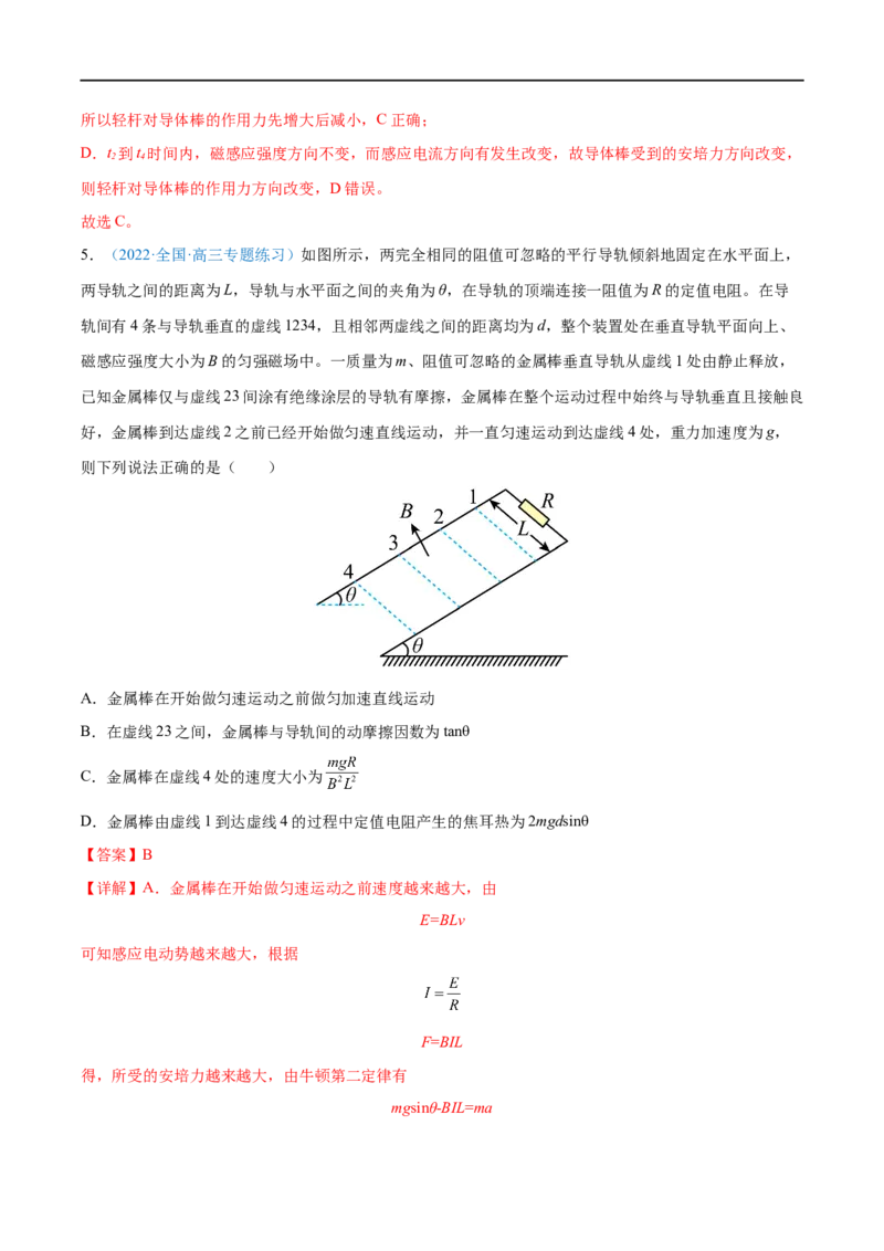 难点23电磁感应中的动力学和能量问题&mdash;&mdash;全攻略备战2023年高考物理一轮重难点复习（解析版）_4.2025物理总复习_2023年新高复习资料_一轮复习