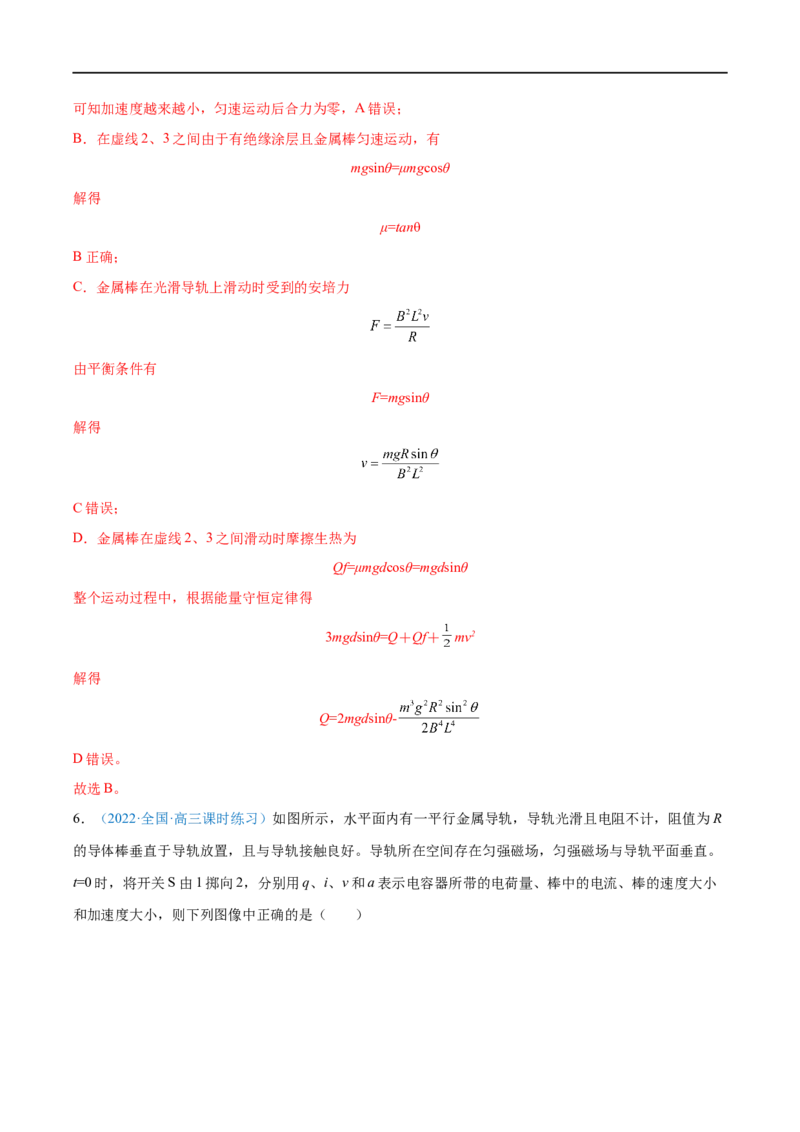 难点23电磁感应中的动力学和能量问题&mdash;&mdash;全攻略备战2023年高考物理一轮重难点复习（解析版）_4.2025物理总复习_2023年新高复习资料_一轮复习