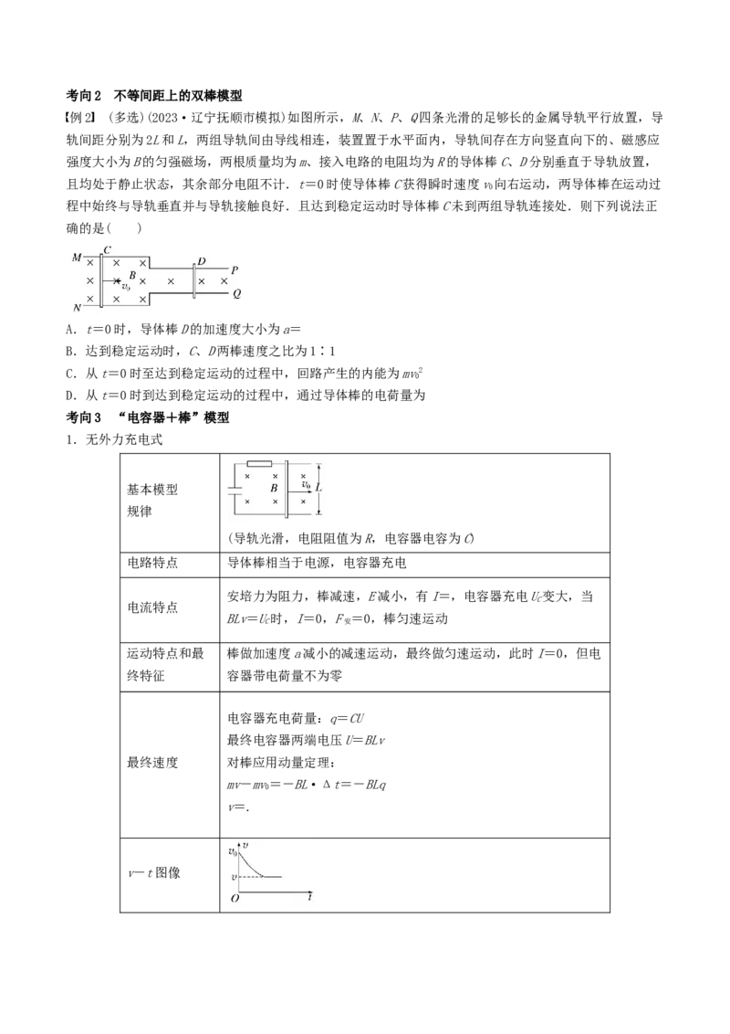 训练二十五动量观点在电磁感应中的应用-备战2024年高考物理一轮复习专题复习与训练（原卷版）_4.2025物理总复习_2024年新高考资料_3.2024专项复习