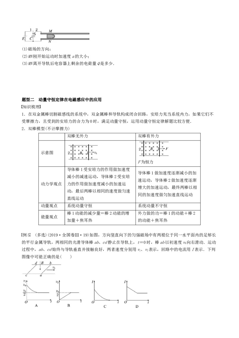 训练二十五动量观点在电磁感应中的应用-备战2024年高考物理一轮复习专题复习与训练（原卷版）_4.2025物理总复习_2024年新高考资料_3.2024专项复习