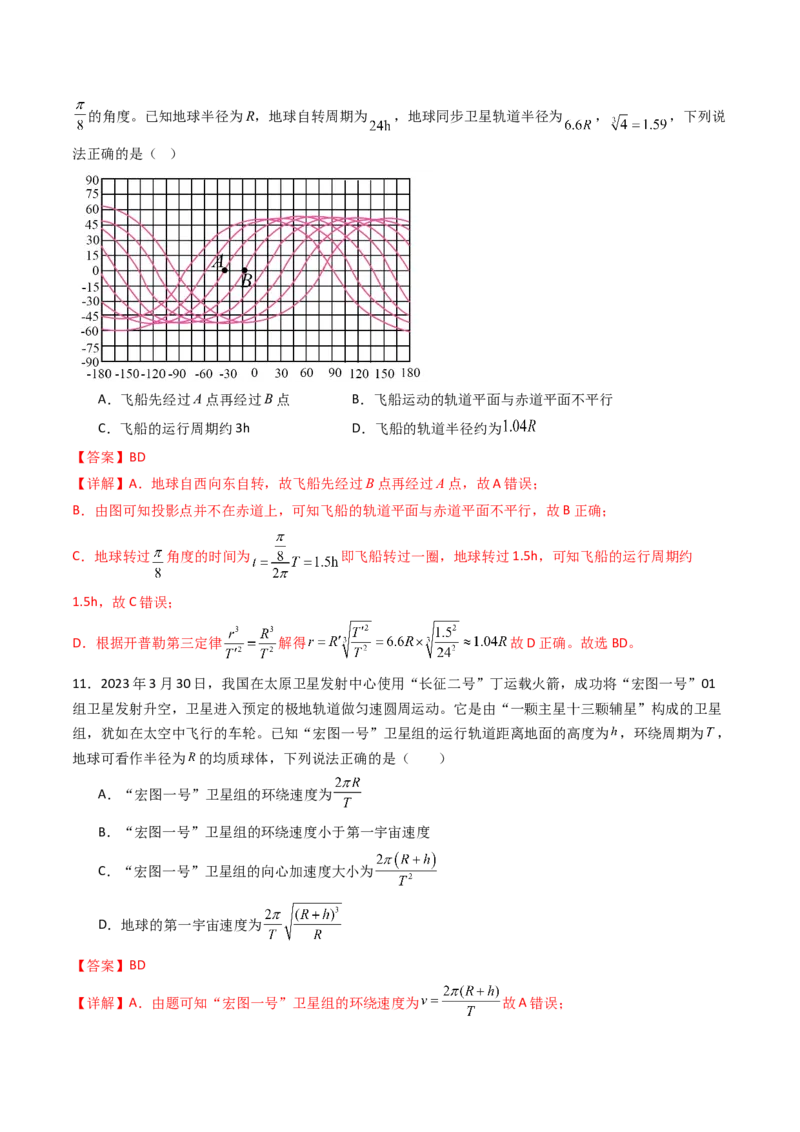 考点20人造卫星宇宙速度&nbsp;（核心考点精讲精练）（解析版）_4.2025物理总复习_2025年新高考资料_一轮复习_备战2025年高考物理一轮复习考点帮（新高考通用）