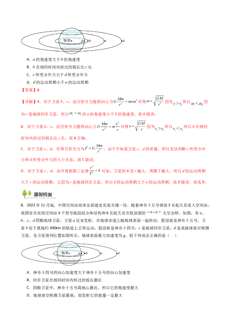 考点20人造卫星宇宙速度&nbsp;（核心考点精讲精练）（解析版）_4.2025物理总复习_2025年新高考资料_一轮复习_备战2025年高考物理一轮复习考点帮（新高考通用）