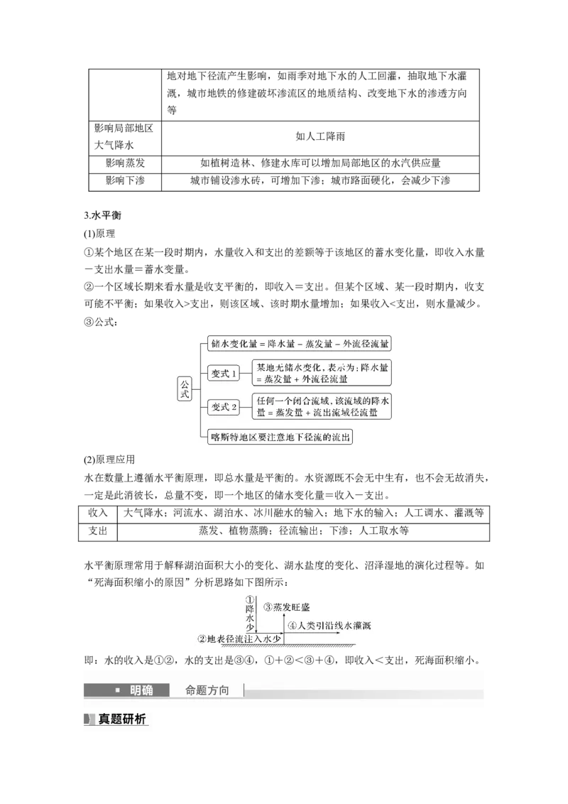 2024年高考地理一轮复习（新人教版）第1部分　第4章　课时20　水循环_9.2025地理总复习_2024年新高考资料_1.2024一轮复习_2024年高考地理一轮复习讲义（新人教版）