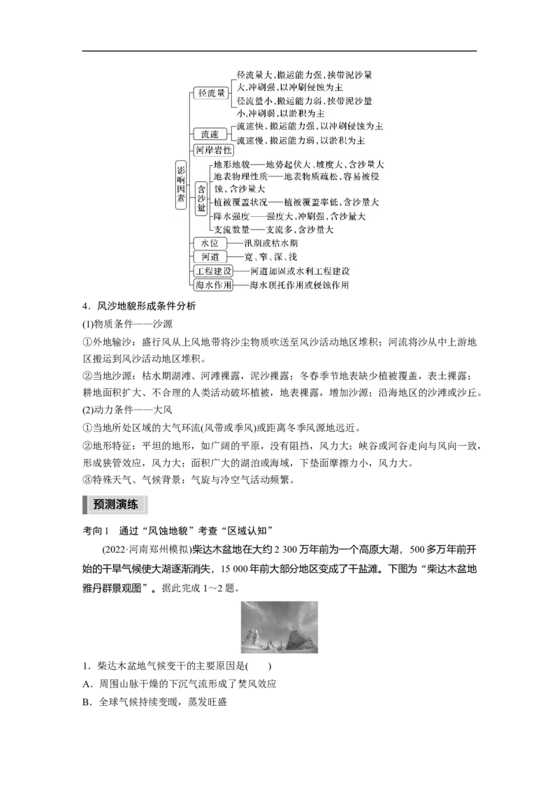 2023年高考地理二轮复习（新高考版）第1部分专题突破专题4考点2　常见外力地貌的形成_9.2025地理总复习_2023年新高考复习资料_二轮复习_2023年高考地理二轮复习讲义+课件（新高考版）
