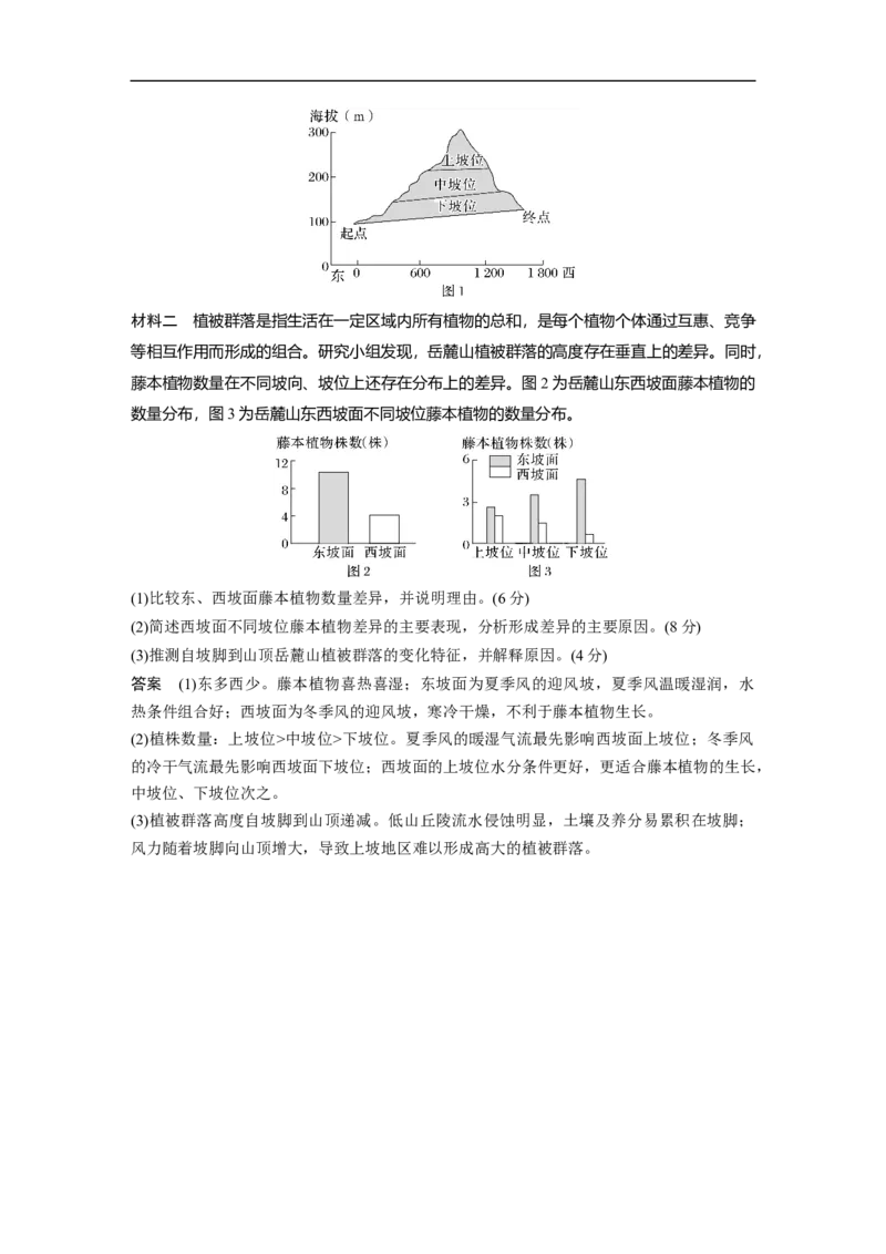 2023年高考地理二轮复习（全国版）第1部分专题突破专题5考点3　垂直地域分异规律_9.2025地理总复习_赠品通用版（老高考）复习资料_二轮复习