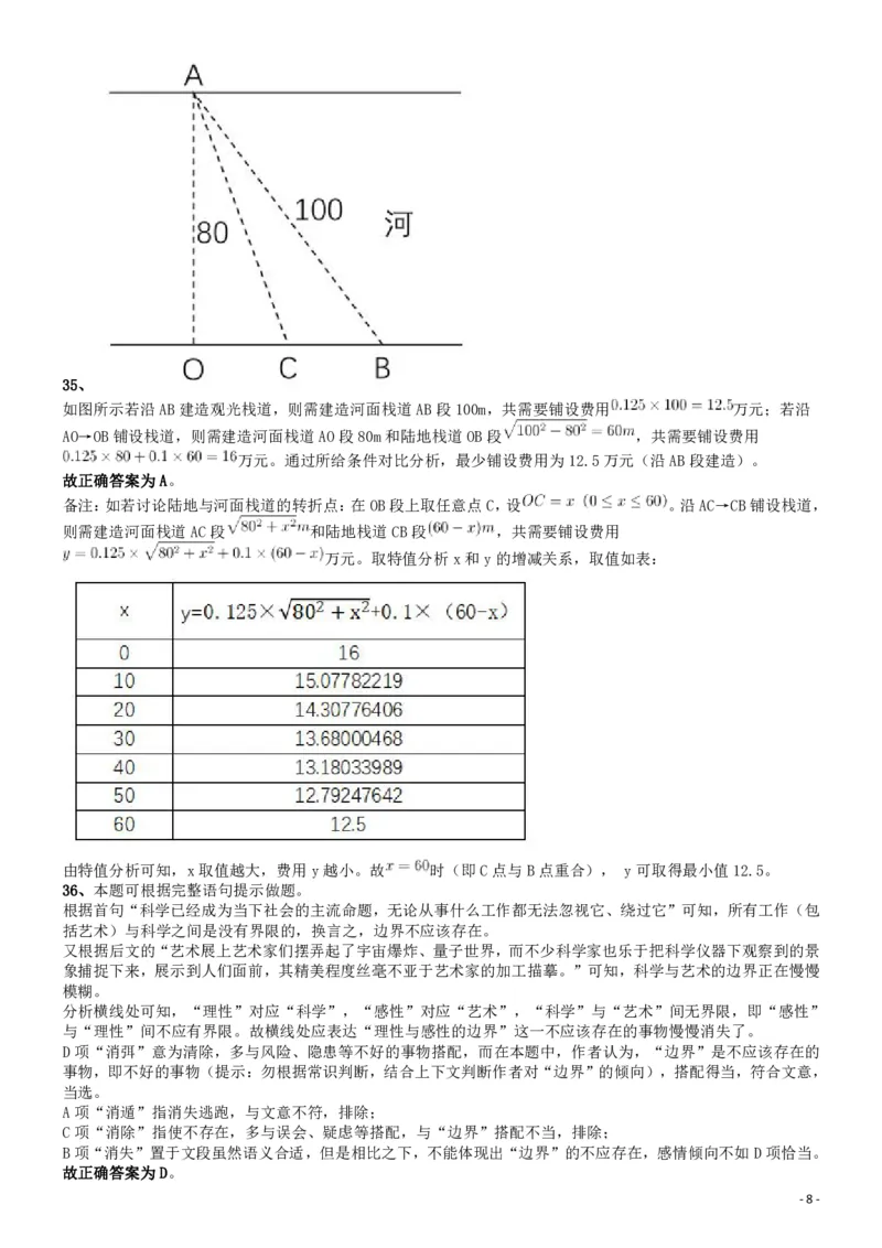2019年420联考《行测》真题（安徽卷）答案及解析_34省+国考真题_34省考+国考pdf版推荐用这个版本_34省行测+申论真题pdf推荐用这个版本_安徽公务员考试真题pdf版_答案及解析