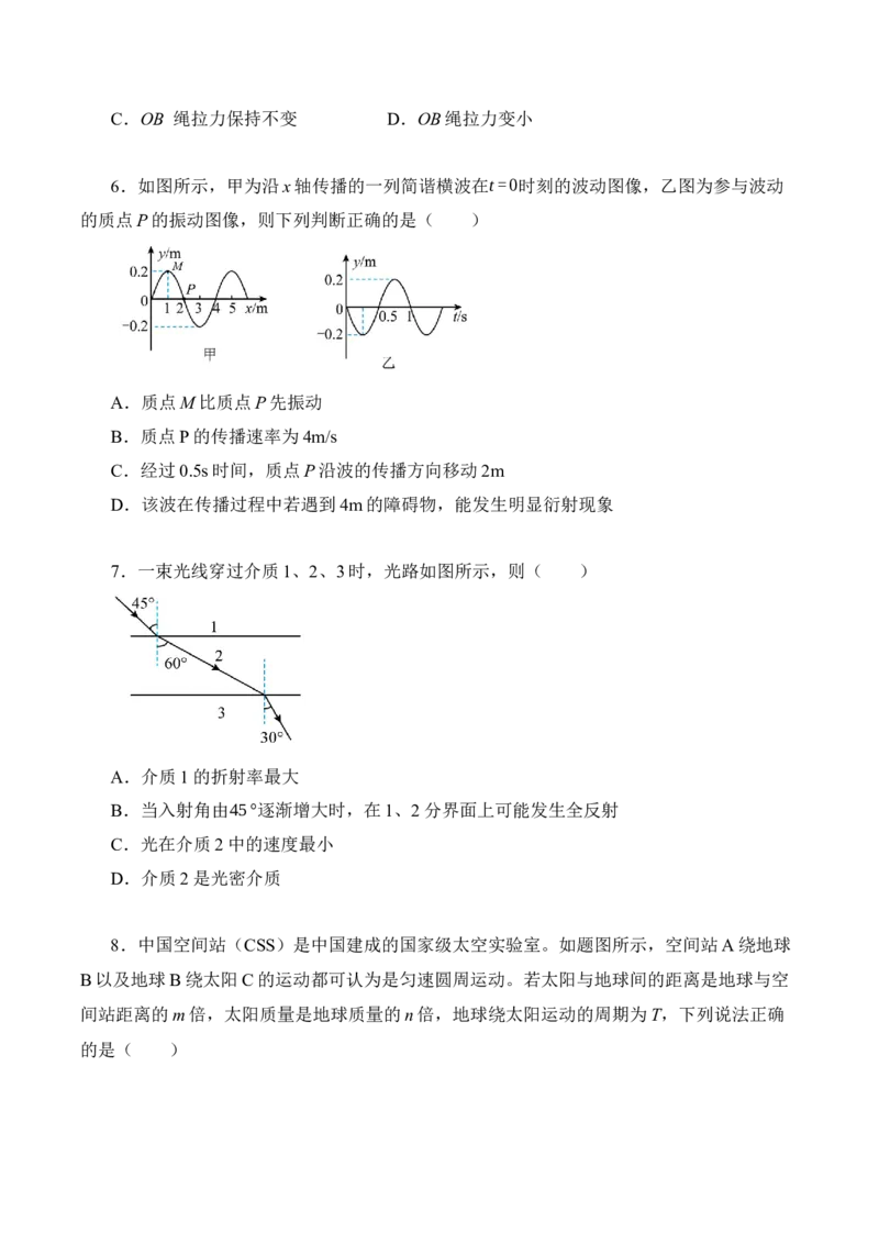黄金卷02-赢在高考&middot;黄金8卷备战2024年高考物理模拟卷（辽宁专用）（考试版）_4.2025物理总复习_2024年新高考资料_4.2024高考模拟预测试卷