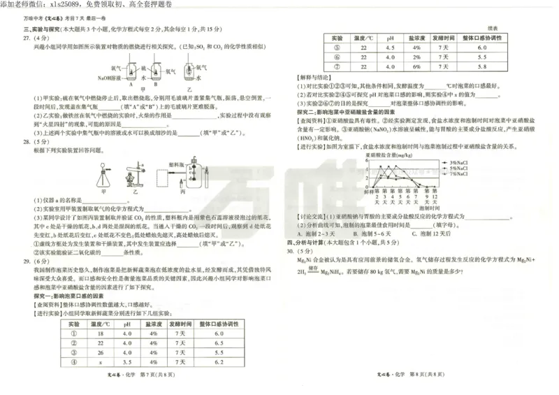 2025《万唯中考&bull;云南定心卷》化学_00_初中资料合集_万唯2025版万唯中考《定心卷》全国地方版实时更新（已更11省）_2025万唯中考《定心卷》7科（云南）