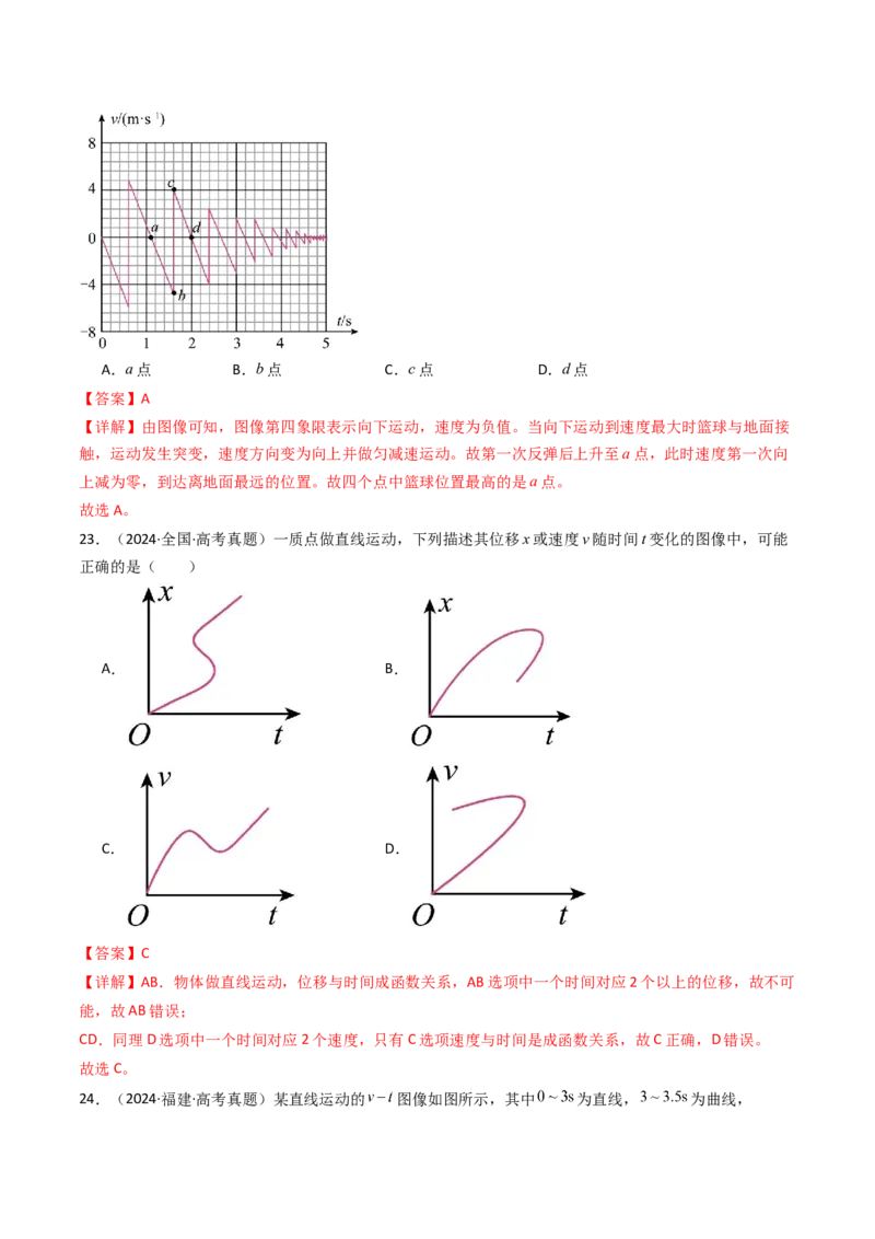 考点04运动图像问题追及相遇问题&nbsp;（核心考点精讲精练）（解析版）_4.2025物理总复习_2025年新高考资料_一轮复习_备战2025年高考物理一轮复习考点帮（新高考通用）