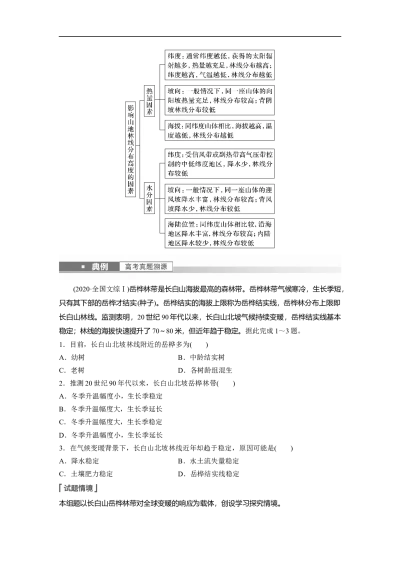 2023年高考地理一轮复习（全国版）必修1第6章第2讲课时36山地的垂直地域分异规律_9.2025地理总复习_赠品通用版（老高考）复习资料_一轮复习