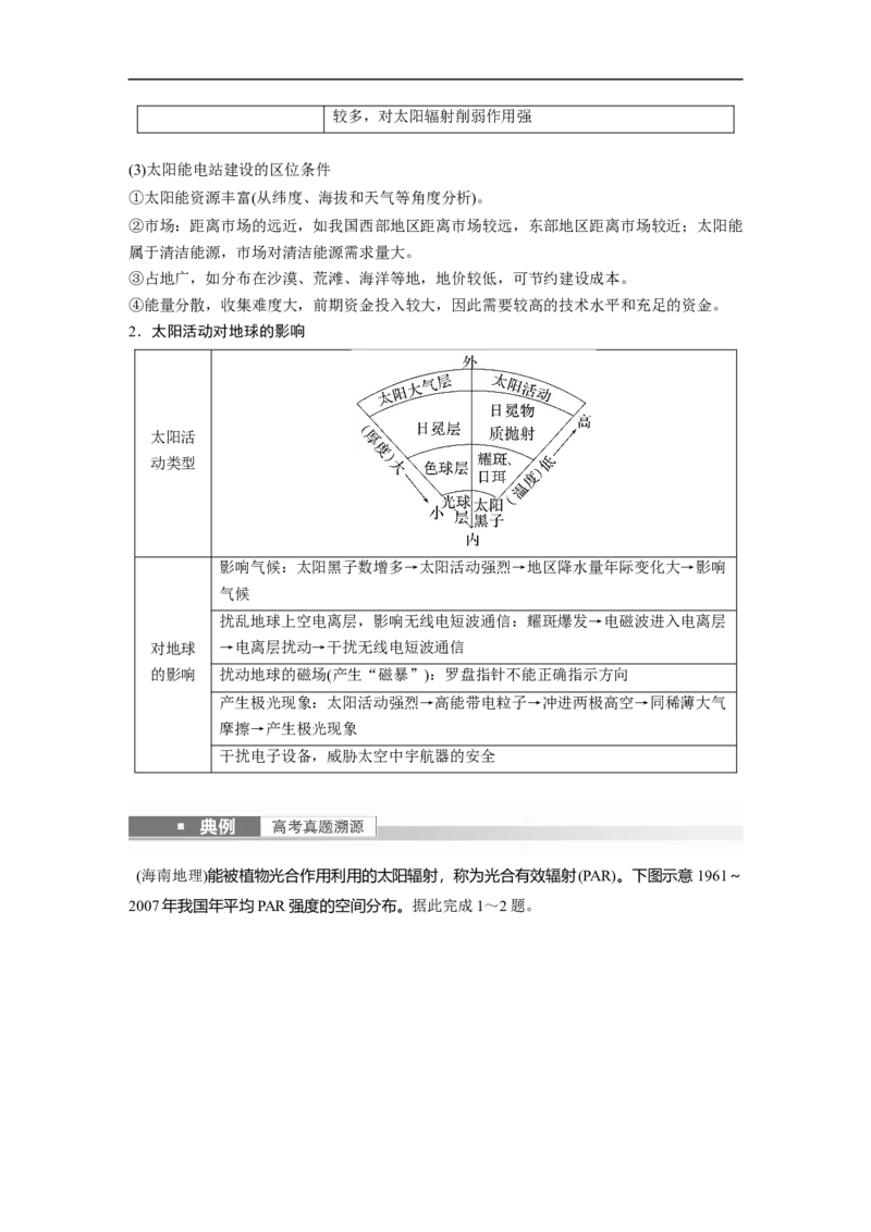 2023年高考地理一轮复习（全国版）必修1第2章第1讲课时5　太阳对地球的影响_9.2025地理总复习_赠品通用版（老高考）复习资料_一轮复习_2023年高考地理一轮复习讲义（全国版）