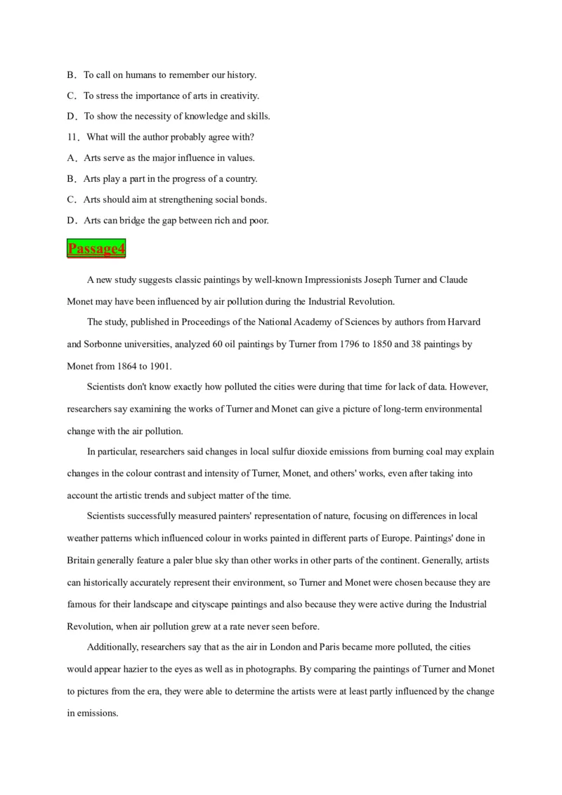 专题09文学艺术-2023年高考英语阅读理解考前预测60篇_3.2025英语总复习_2023年新高考资料_专项复习_阅读理解专项_2023年高考英语阅读理解考前预测60篇2985853