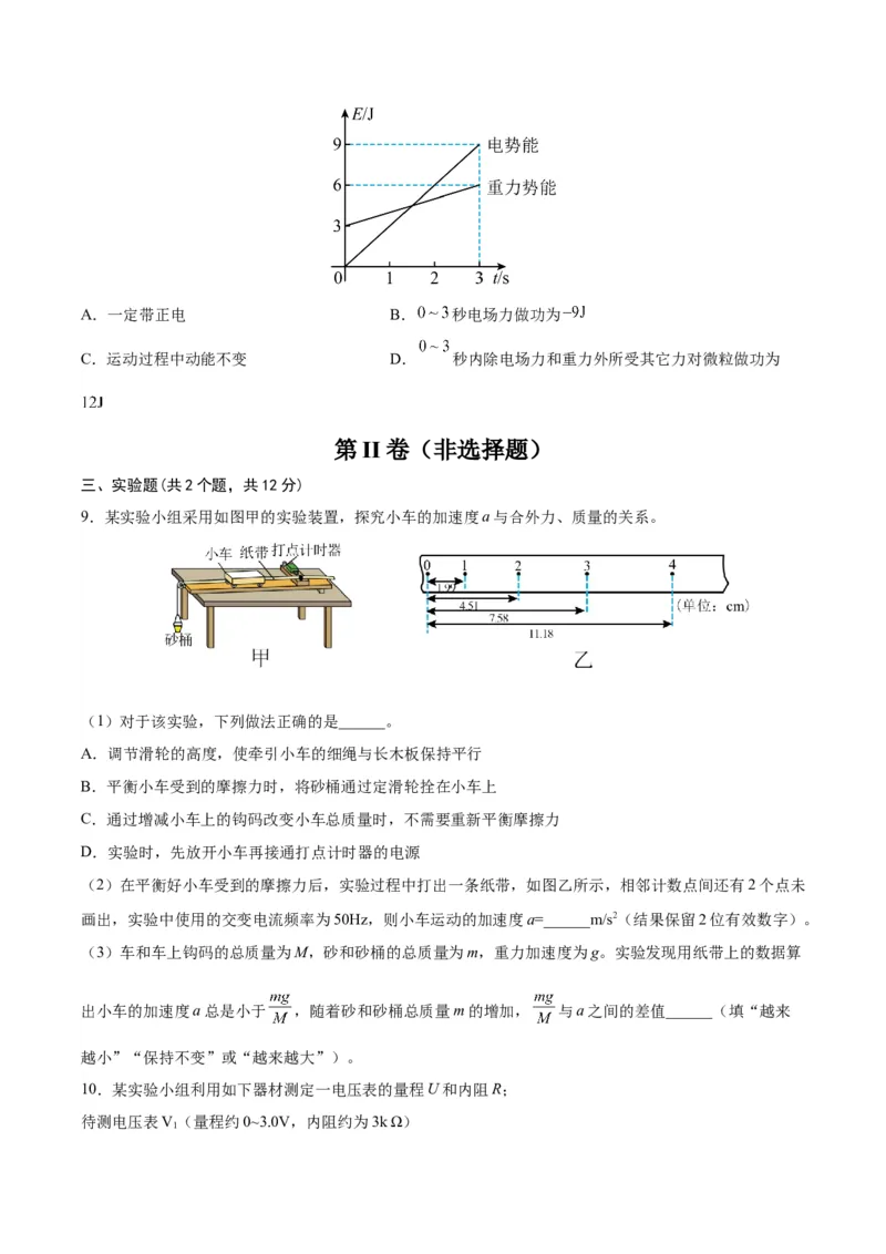 黄金卷06-赢在高考&middot;黄金8卷备战2024年高考物理模拟卷（天津卷专用）（考试版）_4.2025物理总复习_2024年新高考资料_4.2024高考模拟预测试卷