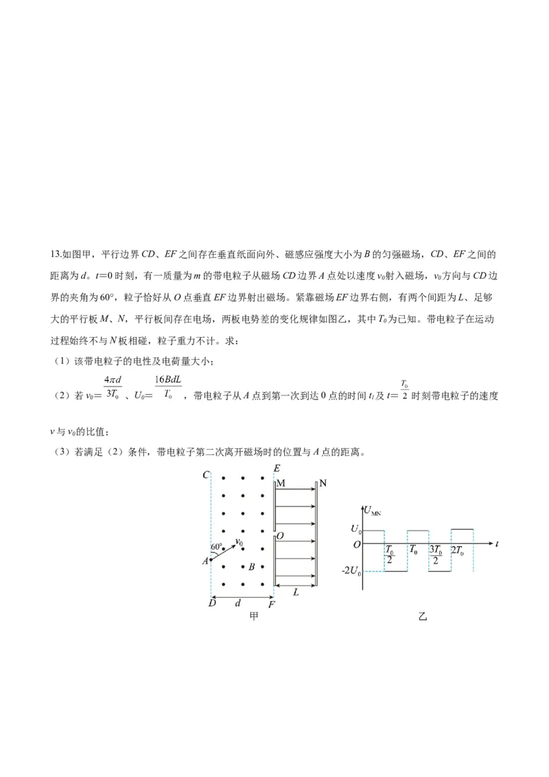 黄金卷06-赢在高考&middot;黄金8卷备战2024年高考物理模拟卷（天津卷专用）（考试版）_4.2025物理总复习_2024年新高考资料_4.2024高考模拟预测试卷