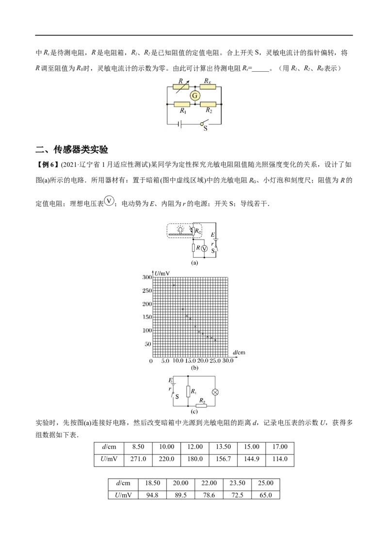 难点17电学实验综合&mdash;&mdash;全攻略备战2023年高考物理一轮重难点复习（原卷版）_4.2025物理总复习_2023年新高复习资料_一轮复习_全攻略备战2023年高考物理一轮重难点复习