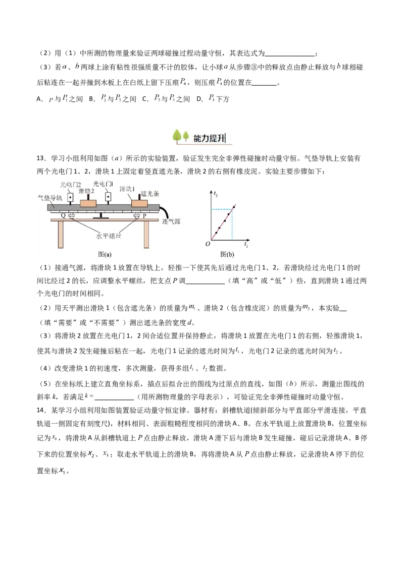 考点28验证动量守恒定律（核心考点精讲精练）（原卷版）_4.2025物理总复习_2025年新高考资料_一轮复习_备战2025年高考物理一轮复习考点帮（新高考通用）