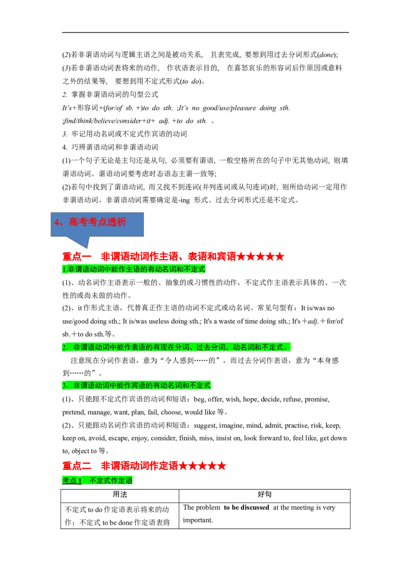专题05高频考点非谓语动词与语法填空（原卷版）_3.2025英语总复习_赠品通用版（老高考）复习资料_二轮复习_2023年高考英语毕业班二轮热点题型归纳与变式演练（全国通用）
