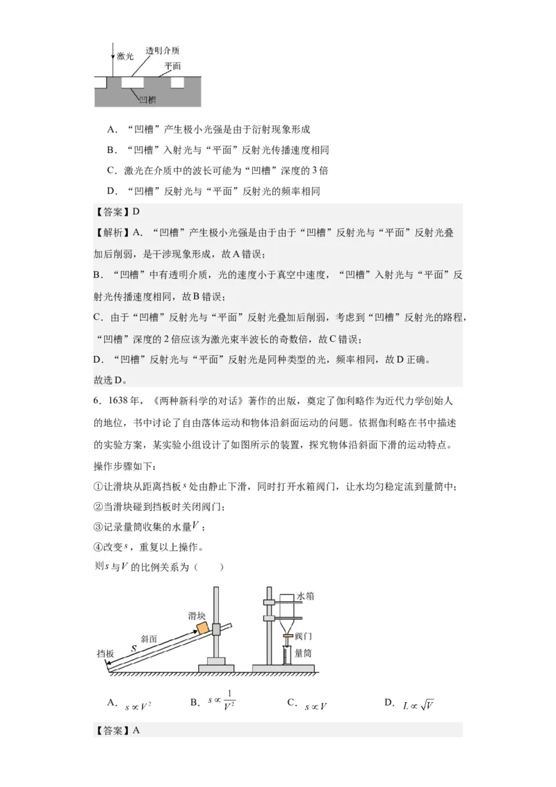 黄金卷01-赢在高考&middot;黄金8卷备战2024年高考物理模拟卷（山东卷专用）（解析版）_4.2025物理总复习_2024年新高考资料_4.2024高考模拟预测试卷