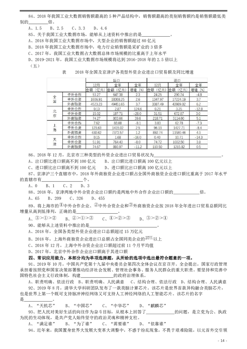 2020年上海公务员考试《行测》真题（A类）_34省+国考真题_34省考+国考pdf版推荐用这个版本_34省行测+申论真题pdf推荐用这个版本_上海公务员考试真题pdf版_题目