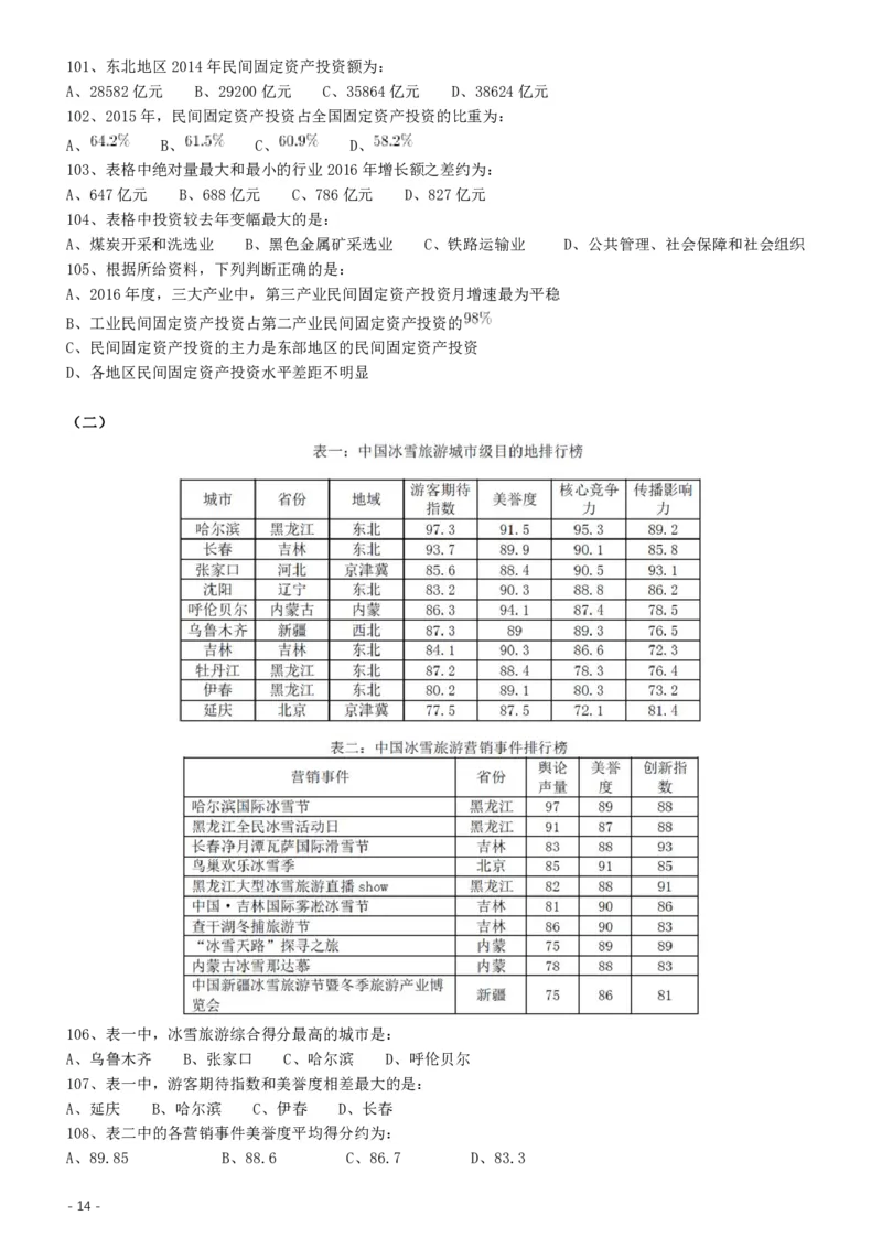 2017年422公务员联考《行测》真题（贵州卷）_34省+国考真题_34省考+国考pdf版推荐用这个版本_34省行测+申论真题pdf推荐用这个版本_贵州公务员考试真题pdf版_题目