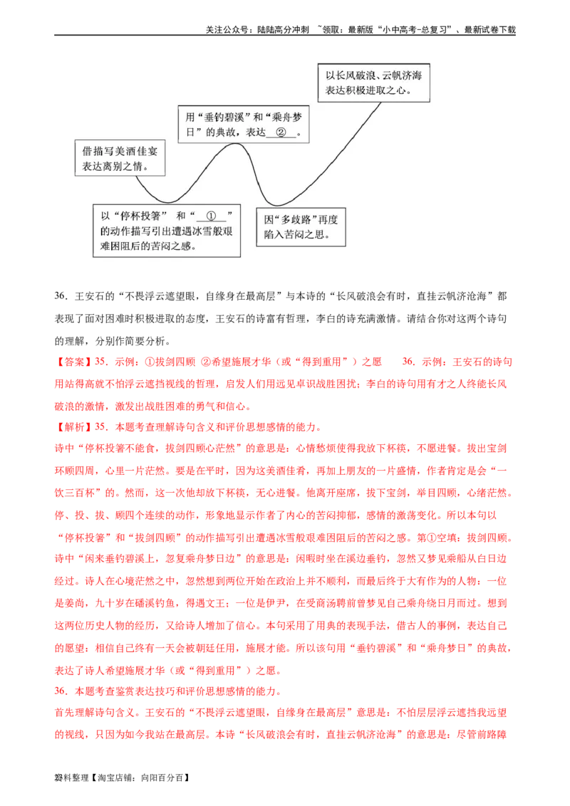 第10讲七下课标古诗词复习（练习）-2024年中考语文一轮复习讲练测（全国通用）（解析版）_02中考总复习（2026版更新中）_01-语文-中考总复习_2024年中考资料_一轮复习