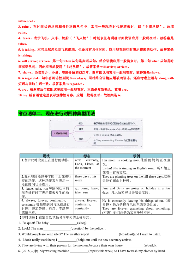 专题05动词时态语态（现在时）（讲案）解析版_3.2025英语总复习_2025年新高考资料_一轮复习_2025年高考英语一轮复习知识清单