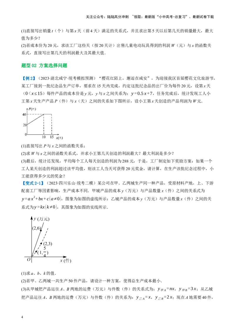 第14讲二次函数的应用（讲义）（原卷版）_02中考总复习（2026版更新中）_02-数学-中考总复习_2024年中考复习资料_一轮复习资料_配套讲义（原卷版+解析版）
