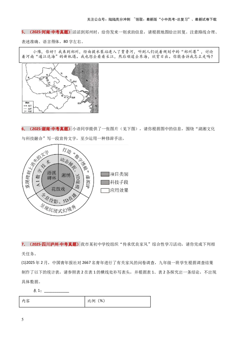 知识点精讲第五关：基础知识综合&mdash;05图文转换考查趋势+重难点讲解+知识清单+真题闯关（全国通用）（原卷版）_02中考总复习（2026版更新中）_01-语文-中考总复习