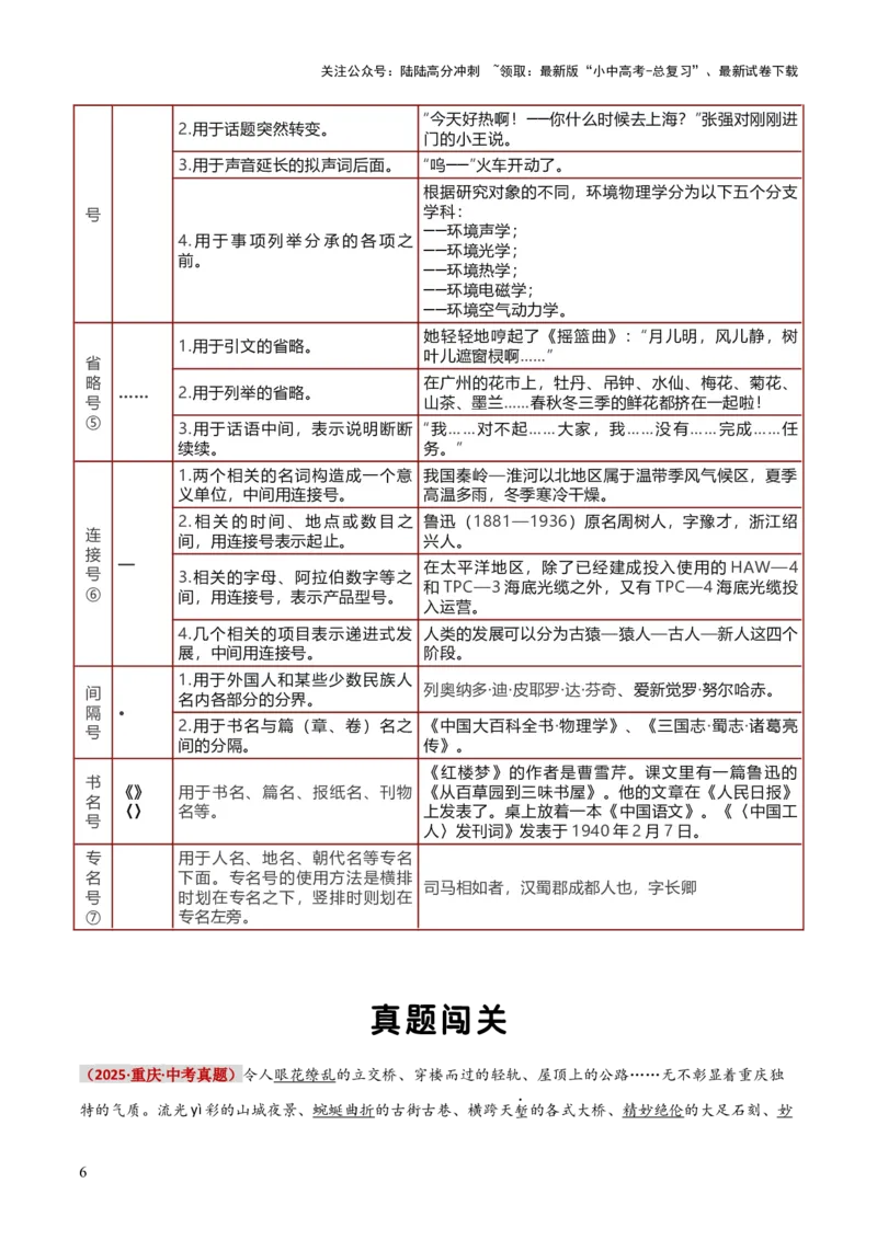 知识点精讲第四关：基础知识综合&mdash;04标点符合考查趋势+重难点讲解+知识清单+真题闯关（全国通用）（解析版）_02中考总复习（2026版更新中）_01-语文-中考总复习
