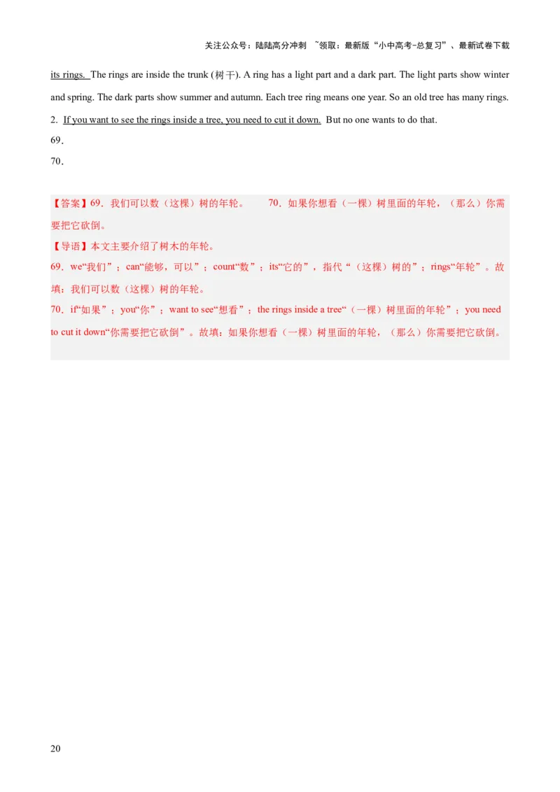 第19讲翻译（讲义）-2024年中考英语一轮复习讲练测（全国通用）（解析版）_02中考总复习（2026版更新中）_03-英语-中考总复习_2024年中考复习资料_一轮复习_配套讲义（原卷版+解析版）