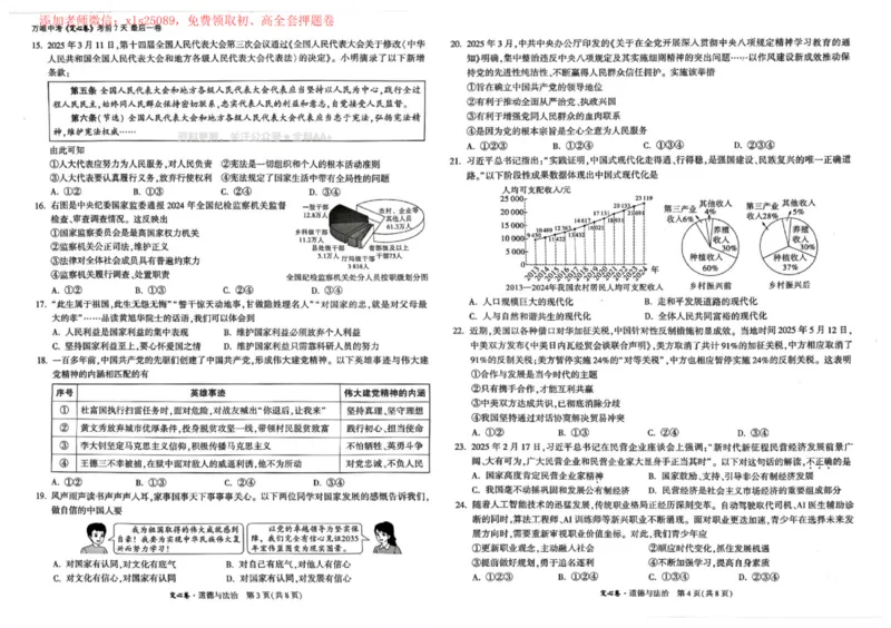 2025《万唯中考&bull;云南定心卷》七科_00_初中资料合集_万唯2025版万唯中考《定心卷》全国地方版实时更新（已更11省）_2025万唯中考《定心卷》7科（云南）