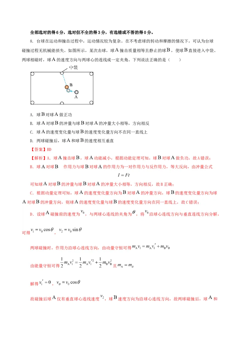 黄金卷06-赢在高考&middot;黄金8卷备战2024年高考物理模拟卷（河北卷专用）（解析版）_4.2025物理总复习_2024年新高考资料_4.2024高考模拟预测试卷