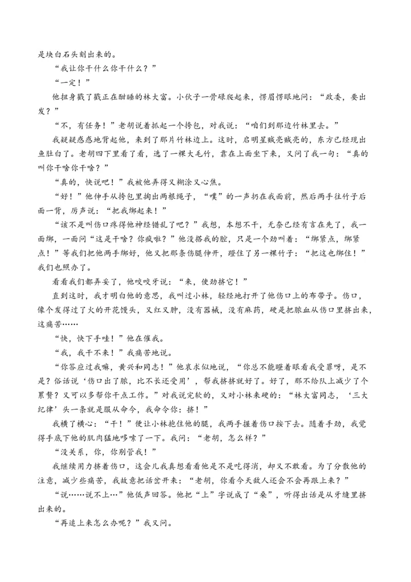 专题01小说文本-3年（2022-2024）高考1年模拟语文真题分类汇编（全国通用）（解析版）_1.2025语文总复习_2025年新高考资料_专项复习