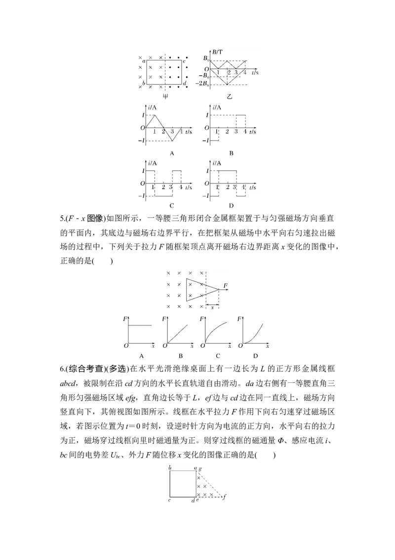 选择题考点专项54　电磁感应中的图像问题（后附解析）_4.2025物理总复习_2025年新高考资料_一轮复习_2025年高考物理一轮复习选择题考点专项训练(附解析）