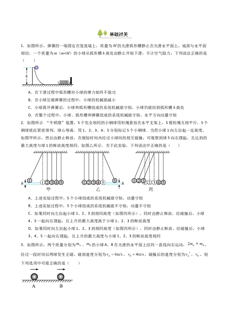 考点27动量守恒定律及其应用（核心考点精讲精练）（原卷版）_4.2025物理总复习_2025年新高考资料_一轮复习_备战2025年高考物理一轮复习考点帮（新高考通用）