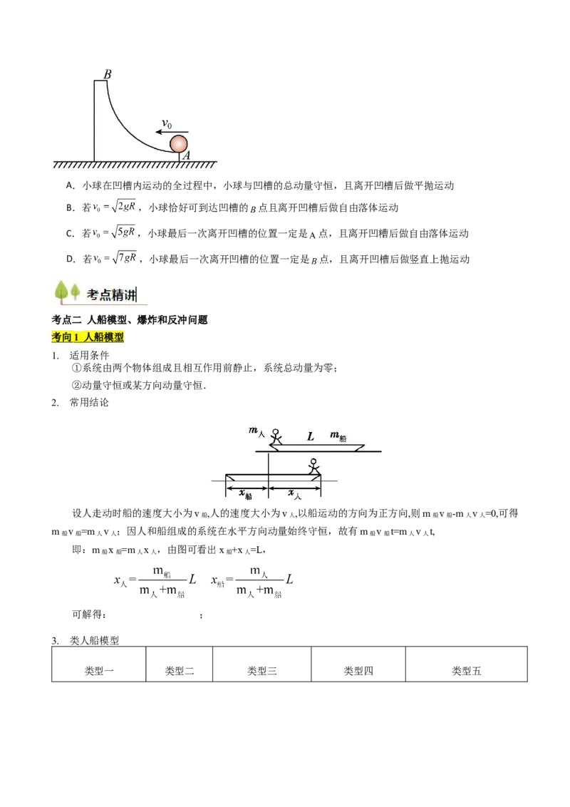 考点27动量守恒定律及其应用（核心考点精讲精练）（原卷版）_4.2025物理总复习_2025年新高考资料_一轮复习_备战2025年高考物理一轮复习考点帮（新高考通用）