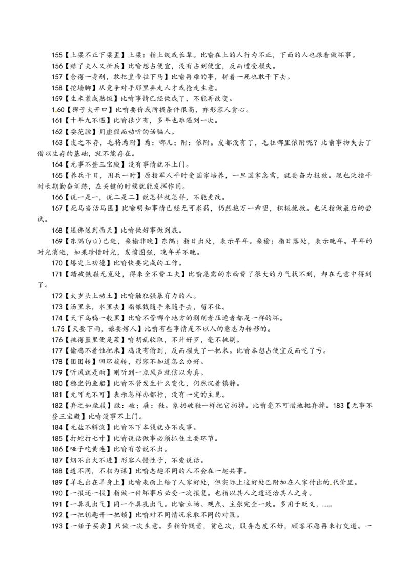 专题04常用俗语汇编-备战2024年高考语文语言文字运用专项突破（成语专辑）_1.2025语文总复习_2024年新高考资料_3.2024专项复习_备战2024年高考语文语言文字运用专项突破（成语专辑）