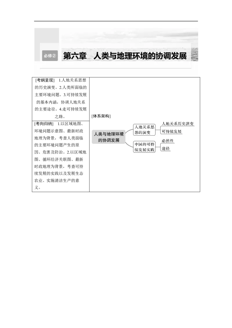 2023年高考地理一轮复习（全国版）必修2第6章课时54　人地关系思想的演变与环境问题_9.2025地理总复习_赠品通用版（老高考）复习资料_一轮复习