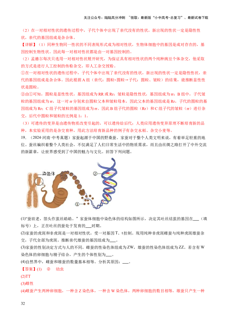 热点趋向03综合应用（讲练）（解析版）_02中考总复习（2026版更新中）_08-生物-中考总复习_2025中考复习资料_2025中考二轮课件ppt+讲义+练习生物_测试