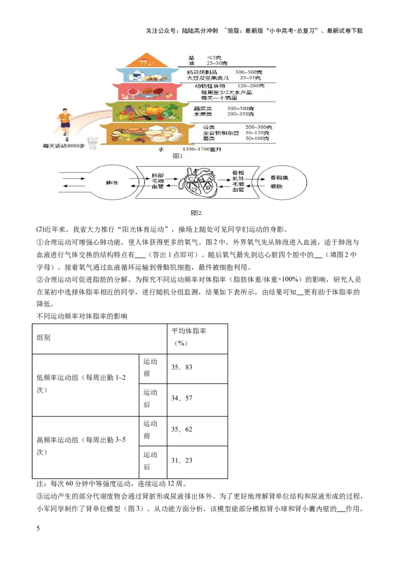 热点趋向03综合应用（讲练）（解析版）_02中考总复习（2026版更新中）_08-生物-中考总复习_2025中考复习资料_2025中考二轮课件ppt+讲义+练习生物_测试