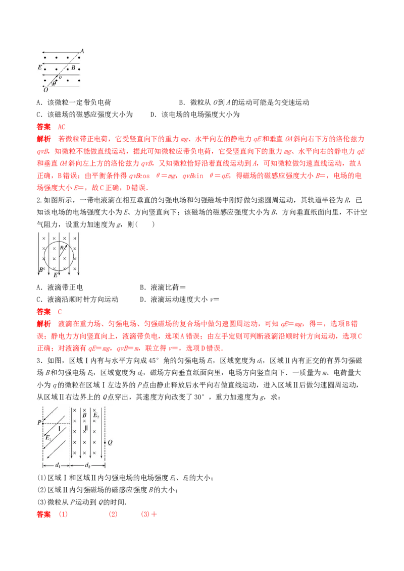 训练二十一带电粒子在叠加场和交变电、磁场中的运动-备战2024年高考物理一轮复习专题复习与训练(解析版）_4.2025物理总复习_2024年新高考资料_3.2024专项复习