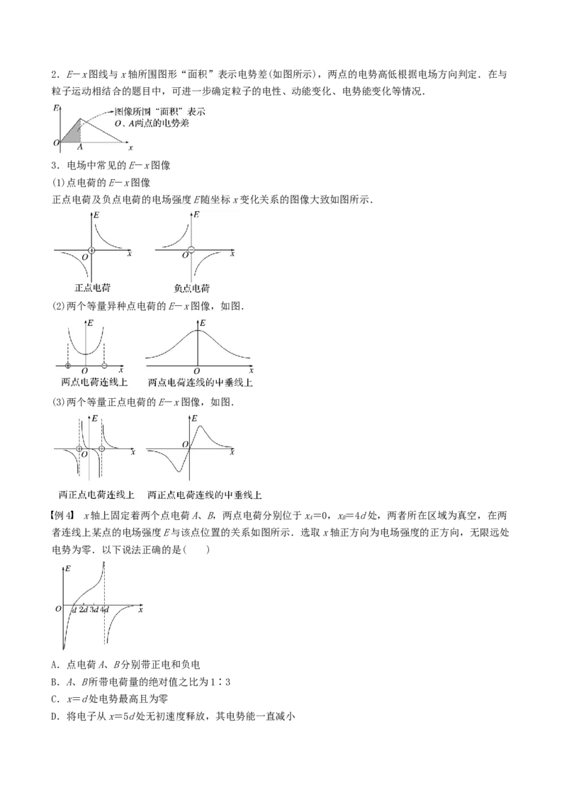 训练十三电场中功能关系及图像问题-备战2024年高考物理一轮复习专题复习与训练(原卷版）_4.2025物理总复习_2024年新高考资料_3.2024专项复习_备战2024年高考物理一轮复习专题复习与训练