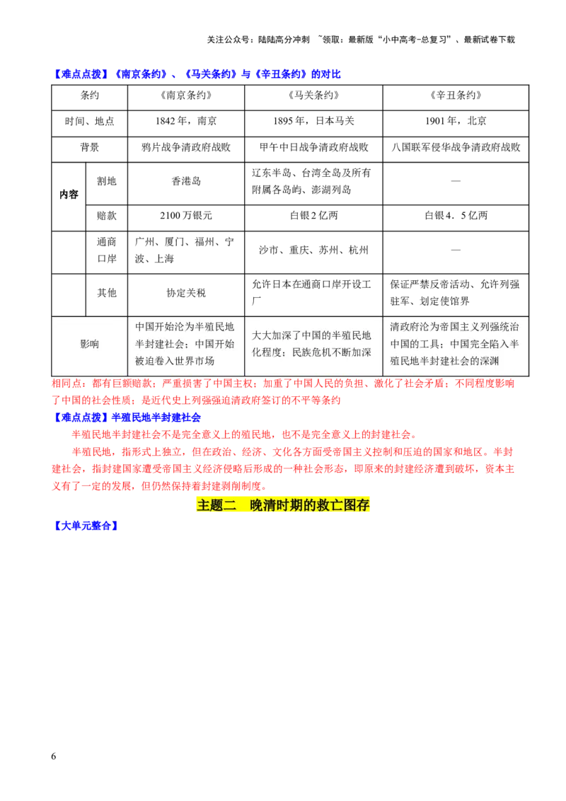 秘籍03++中国近代史（八上）（思维导图+大单元整合+考点清单+难点点拨）-备战2024年中考历史抢分秘籍（全国通用）_02中考总复习（2026版更新中）_06-历史-中考总复习_2024年中考复习资料