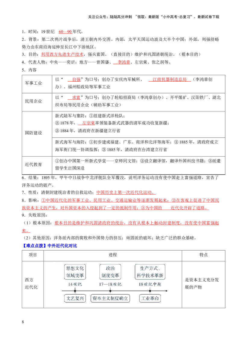 秘籍03++中国近代史（八上）（思维导图+大单元整合+考点清单+难点点拨）-备战2024年中考历史抢分秘籍（全国通用）_02中考总复习（2026版更新中）_06-历史-中考总复习_2024年中考复习资料