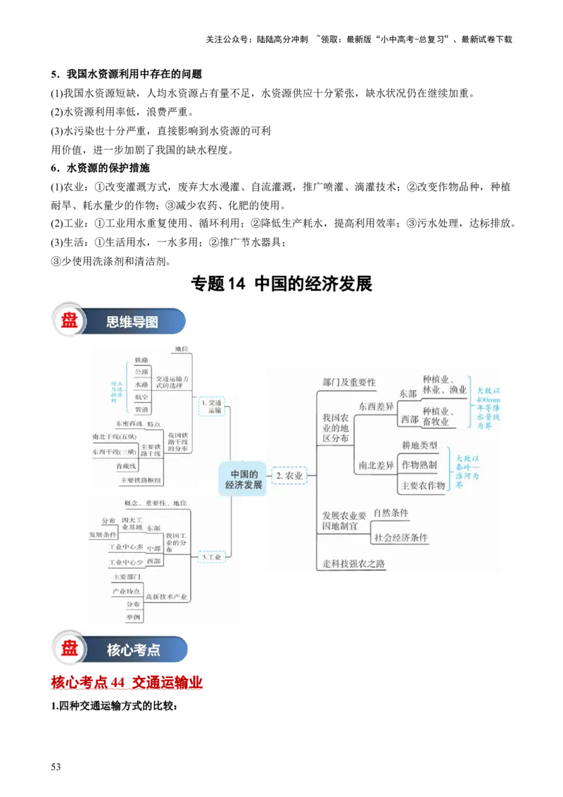 秘籍01+考前抢分法宝（20个思维导图+60个核心考点）-备战2024年中考地理抢分秘籍（全国通用）_02中考总复习（2026版更新中）_09-地理-中考总复习_2024年中考复习资料_三轮复习_考前抢分法宝