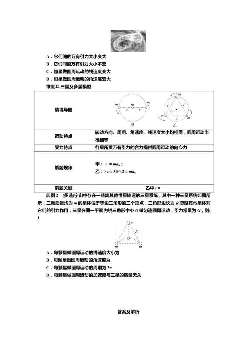 讲义第四章第4讲　万有引力定律　天体运动（含解析）_4.2025物理总复习_2025年新高考资料_专项复习_2025届高考物理知识梳理课件ppt+讲义（完结）