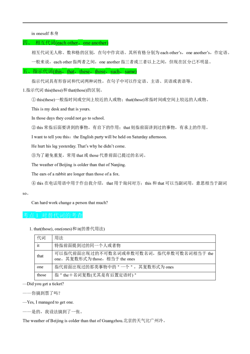 专题02代词与介词先学先知备考2023年高考英语零轮复习双基必过学与练（通用版）_3.2025英语总复习_赠品通用版（老高考）复习资料_专项复习