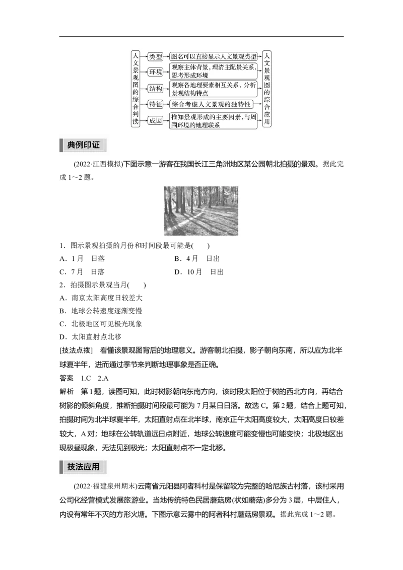 2023年高考地理二轮复习（全国版）第4部分题型攻略题型1　技法3　景观图类_9.2025地理总复习_赠品通用版（老高考）复习资料_二轮复习_2023年高考地理二轮复习讲义+课件（全国版）